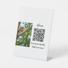 Einfache Angaben zum Tiernamen QR-Code hinzufügen Sockelschild