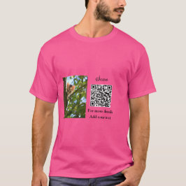 Einfache Angaben zum Tiernamen QR-Code hinzufügen T-Shirt