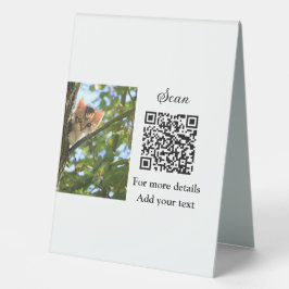 Einfache Angaben zum Tiernamen QR-Code hinzufügen Tischaufsteller
