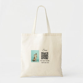 Einfache Angaben zum Tiernamen QR-Code hinzufügen  Tragetasche