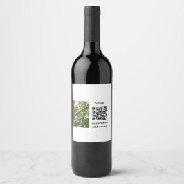 Einfache Angaben zum Tiernamen QR-Code hinzufügen Weinetikett