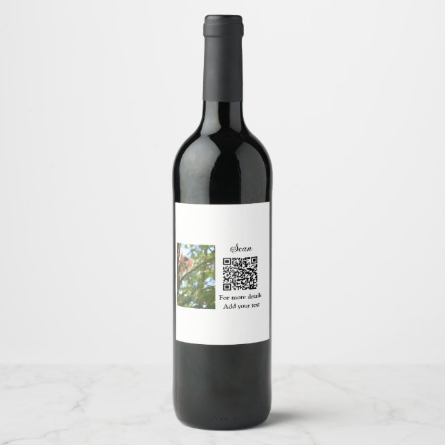Einfache Angaben zum Tiernamen QR-Code hinzufügen  Weinetikett (Vorderseite)