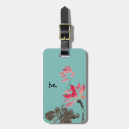 Einfache Angebotskontrastfarben - Blumenlotus Gepäckanhänger
