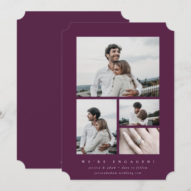 Einfache Ankündigung der eleganten Multi-Foto Verl (Vorne/Hinten)