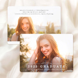 Einfache Ankündigung des 2-Foto-Abschlusses