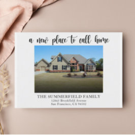 Einfache Ankündigung für das Minimalistische Foto Postkarte