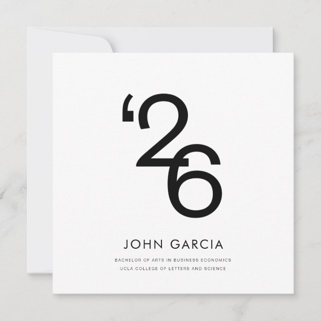 Einfache Ankündigung von Abschlüssen (Vorderseite)