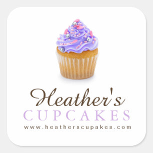 Einfache, anpassbare Cupcake Stickers
