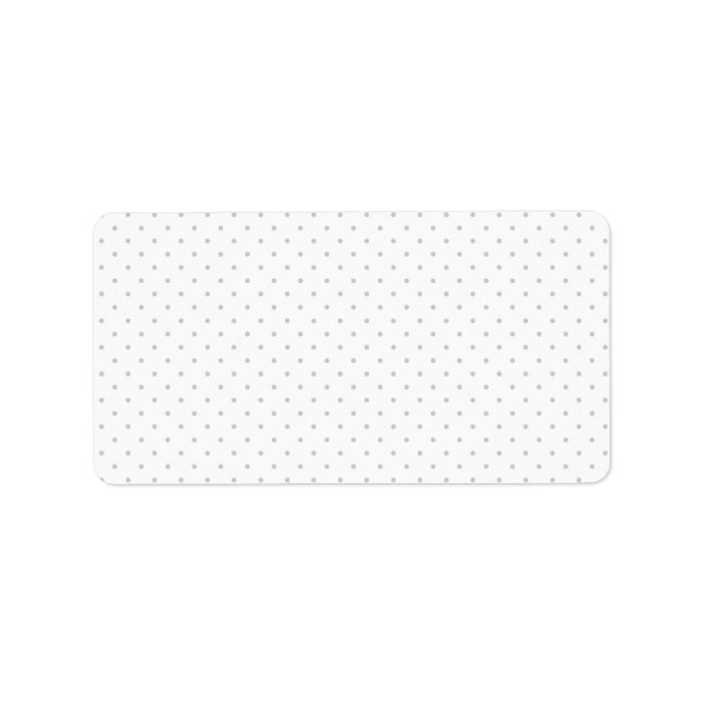 Einfache Anpassung der Farbe von grauen Mini-Polka Adressaufkleber (Vorne)