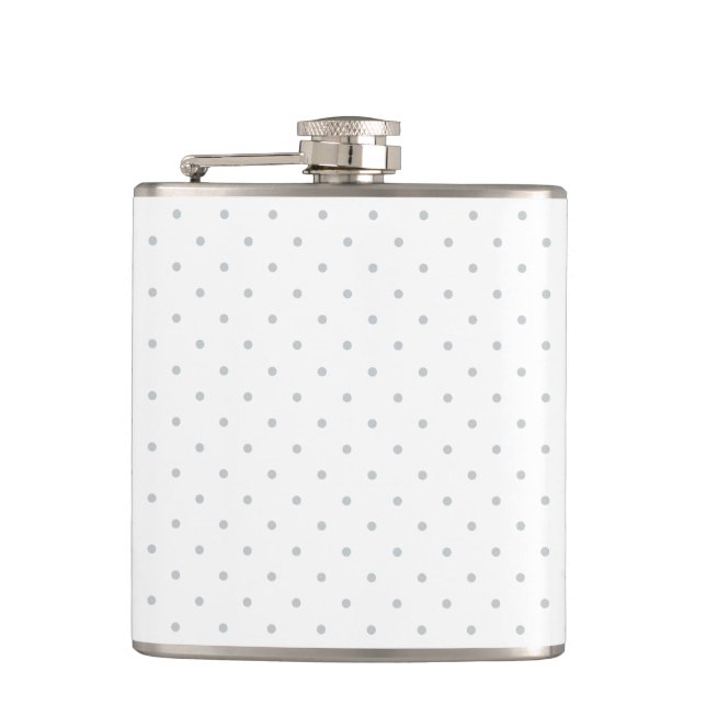 Einfache Anpassung der Farbe von grauen Mini-Polka Flachmann (Vorderseite)