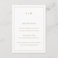 Einfache antike Gold Monogram Elegante Hochzeit