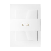 Einfache antike Gold Monogram Elegante Hochzeit