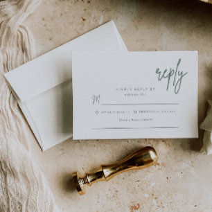 Einfache Antwort-Hochzeits-Einladungskarte Dankeskarte