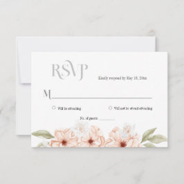 Einfache Antwortkarte für den weichen Pfirsich RSVP Karte
