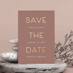Einfache Anweisung Save the Date aufgedeckte Kar Folieneinladung