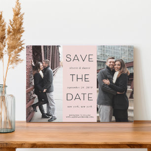 Einfache Anweisung Zwei Fotos Save the Date