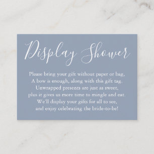 Einfache Anzeige Brautparty Dark Dusty Blue Begleitkarte