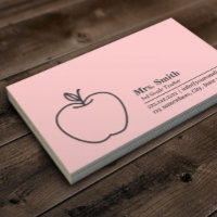 Einfache Apple School Lehrer Pink