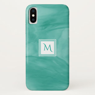 Einfache Aquamarin grüne, subtile Marmorverkleidun Case-Mate iPhone Hülle
