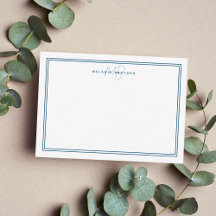 Einfache Aquamarine blaue Minimalistische Monogram