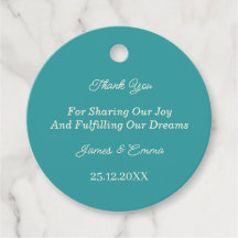Einfache Aquamarine Hochzeit