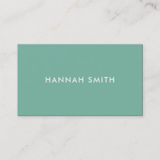 Einfache Aquamarine Moderne Minimalistisch Visitenkarte