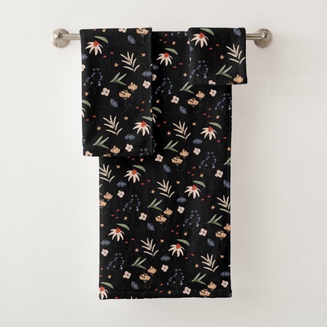 Einfache Aquarell-Blume 1 Badhandtuch Set (Insitu)