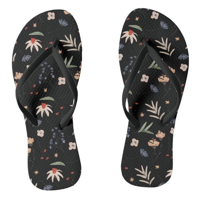 Einfache Aquarell-Blume 1 Flip Flops (Fußbett)