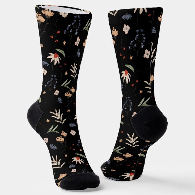 Einfache Aquarell-Blume 1 Socken (Gewinkelt)