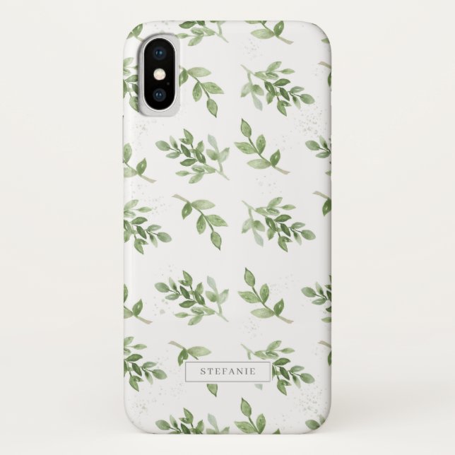 Einfache Aquarellfarben-Muster Personalisiert Case-Mate iPhone Hülle (Rückseite)