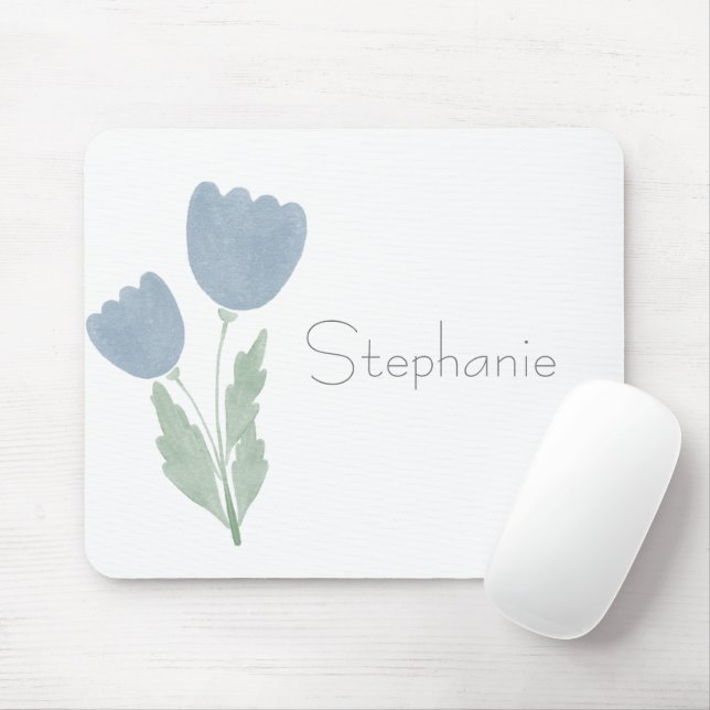Einfache Aquarellfärbung - Ihr Name Typografie Mousepad (Mit Mouse)