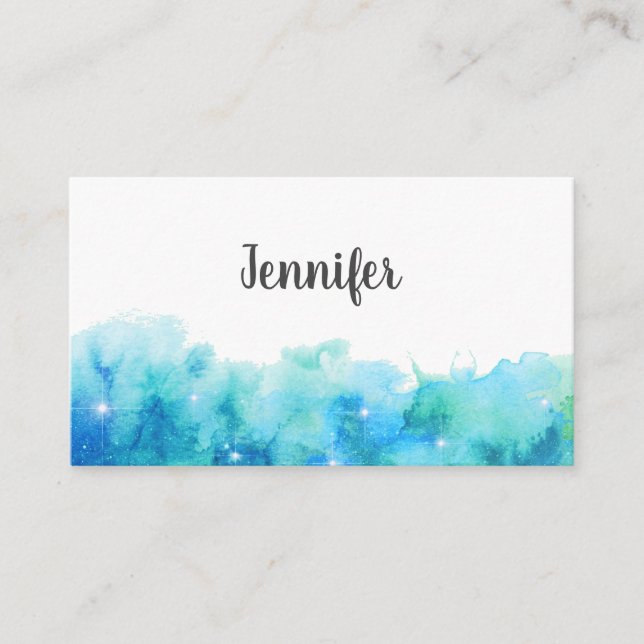 Einfache Aquarelltextur für Ihr Unternehmen  Visitenkarte (Vorderseite)