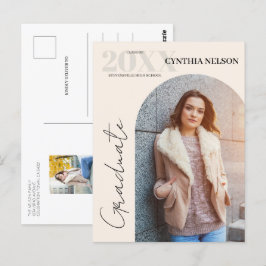 Einfache Arch Foto Beige Abschluss Ankündigung Postkarte