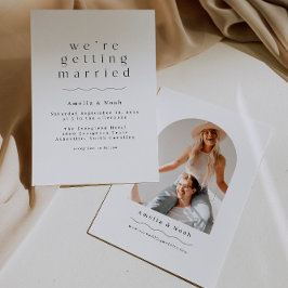 Einfache Arch Foto Boho Hochzeit Einladung