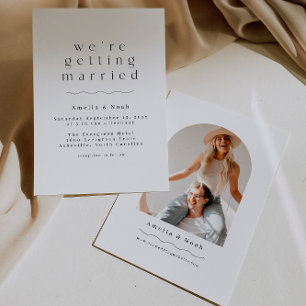 Einfache Arch Foto Boho Hochzeit Einladung