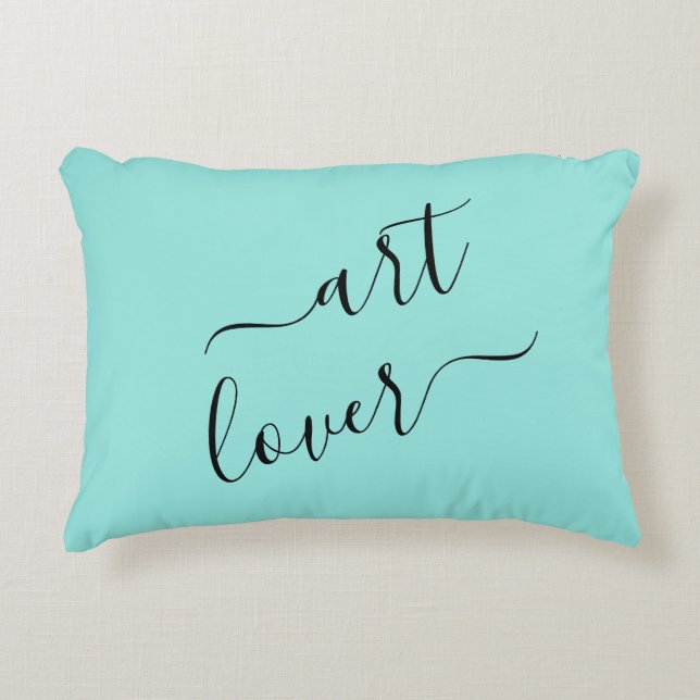 Einfache Art Lover Minimalistisches Design Akzente Dekokissen (Vorderseite)
