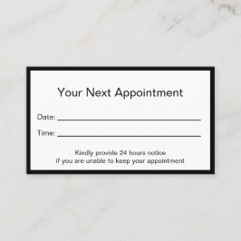 Einfache Arztpraxis Ihre nächste Terminkarte