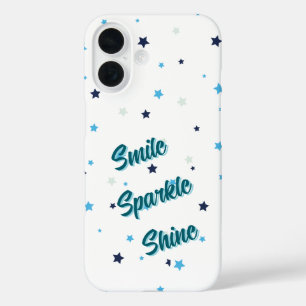 Einfache ästhetische Sterne - Smile Sparkle Shine iPhone 16 Hülle