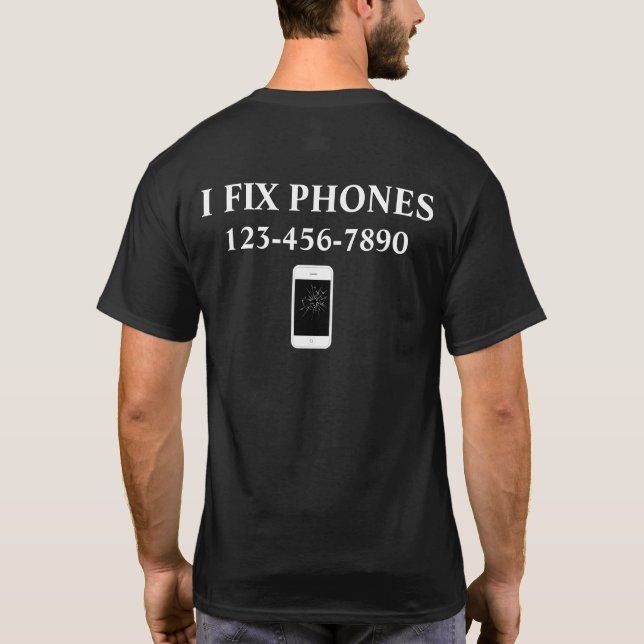 Einfache, auf Smartphones basierende, einheitliche T-Shirt (Rückseite)
