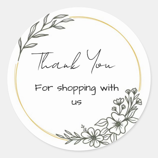 Einfache Aufkleber für Blumengeschäfte (Vorderseite)