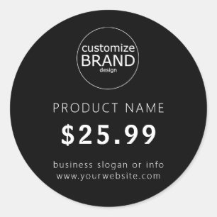Einfache Aufkleber für das Schwarze Business-Logo