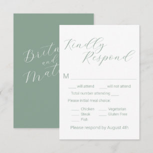 Einfache Auswahl an Minimalistischen Speisen RSVP