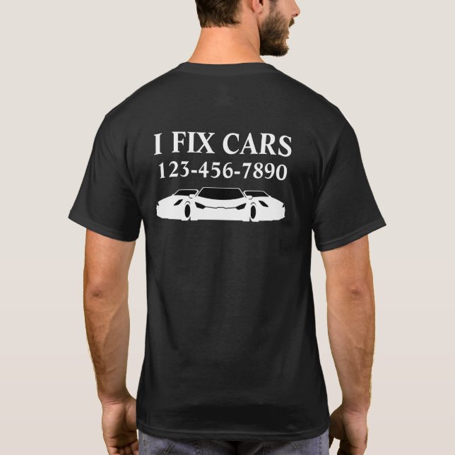 Einfache Auto Mechanik Arbeit Einheitliche Shirt (Rückseite)