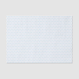Einfache Baby Blue Punkte Muster auf Weiß Seidenpapier