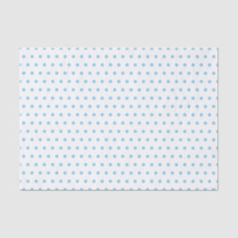 Einfache Baby Blue Punkte Muster auf Weiß Seidenpapier