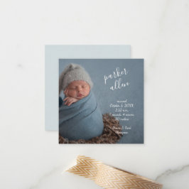 Einfache Baby-Foto-Ankündigung Mitteilungskarte