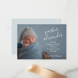 Einfache Baby-Foto-Ankündigung Mitteilungskarte