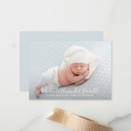 Einfache Baby Foto-Geburtserklärung Mitteilungskarte