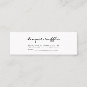 Einfache Babydusche-Degustation Mini Visitenkarte