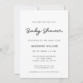 Einfache Babydusche Einladung